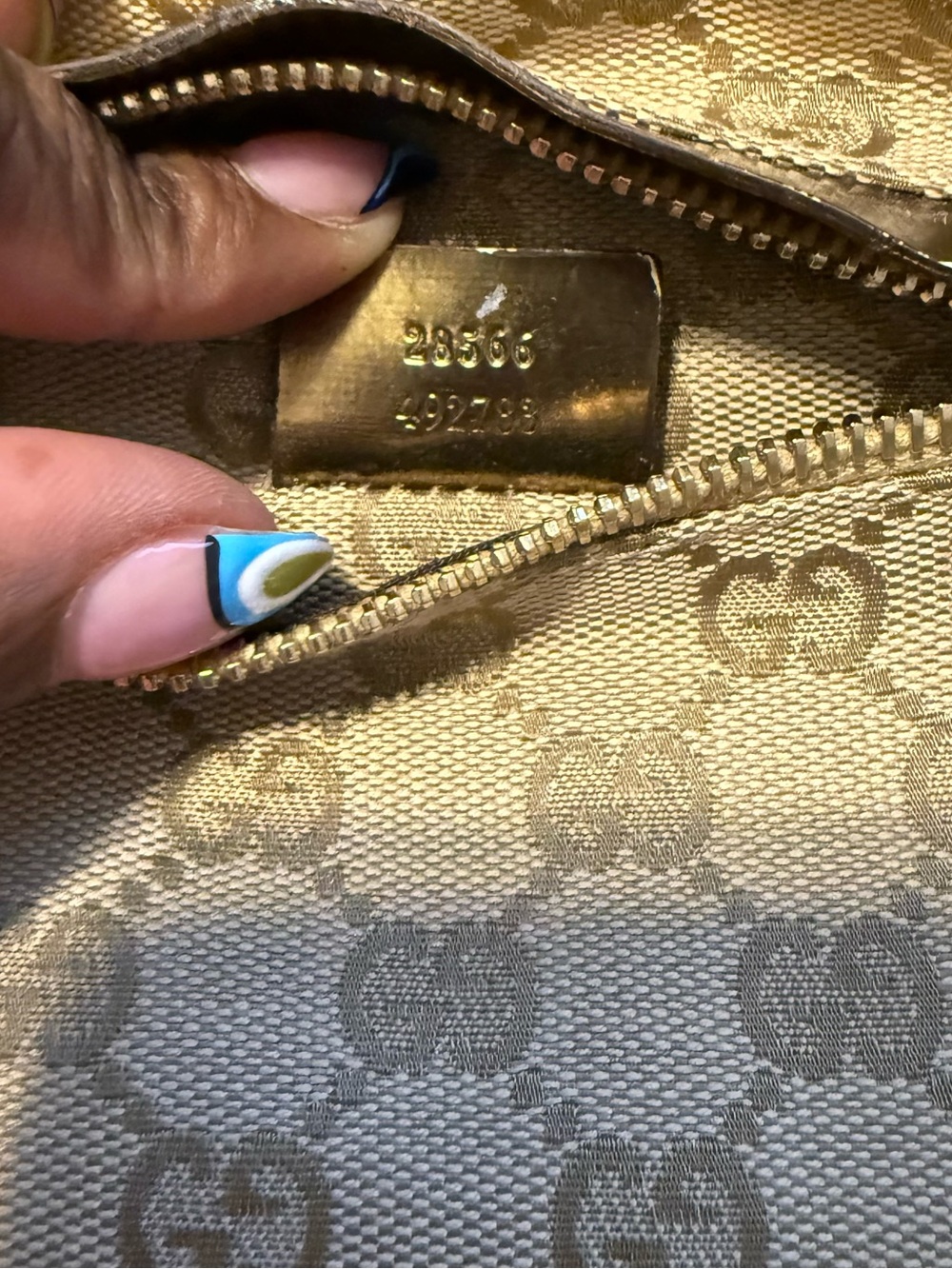 Gucci Beige and Brown Monogram Canvas Card Wallet with Silver Accent - Picture 4 of 13